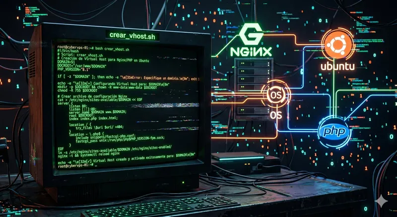 Automatizando la Creación de Virtual Hosts en Nginx con un Script Bash